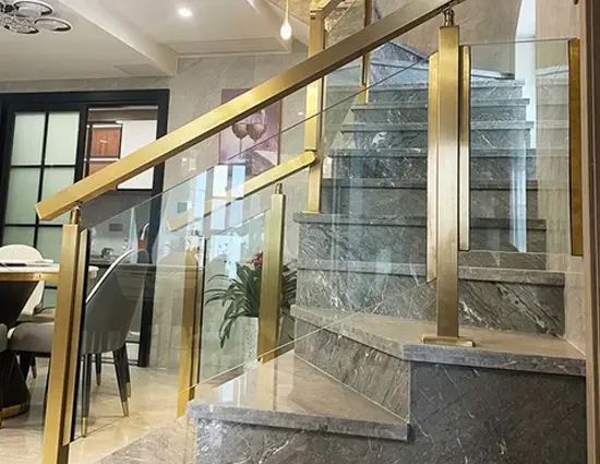 PVD-coated SS glass railing